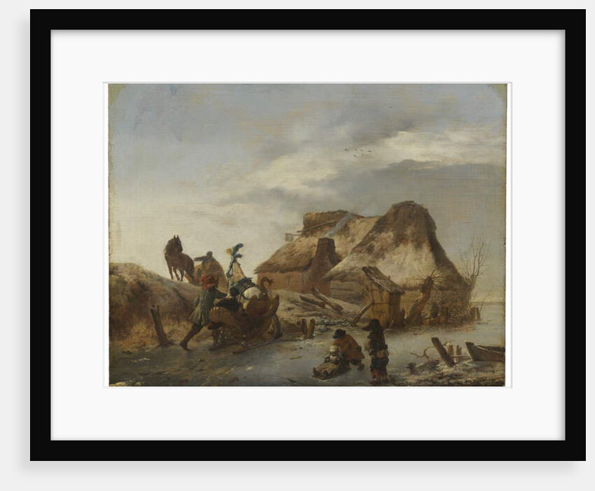 A Nobleman's Sleigh on the Ice, c.1646 by Philips Wouwermans or Wouwerman