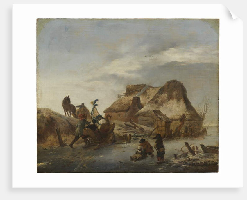 A Nobleman's Sleigh on the Ice, c.1646 by Philips Wouwermans or Wouwerman