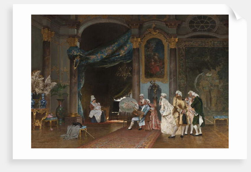 A Meeting, c.1880 by Hugo Salmson