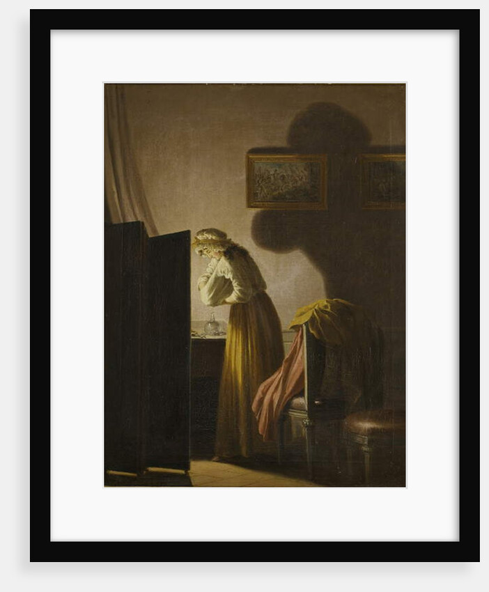 A Woman Picking Fleas by Candlelight by Pehr Hillestrom