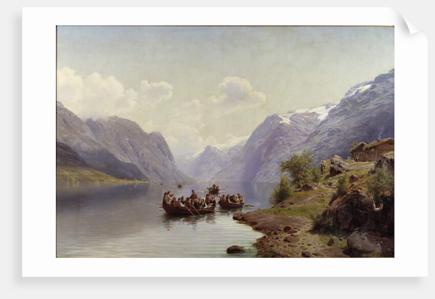 Bridal Escort on the Hardanger Fiord, 1865 by Johan Fredrik Eckersberg