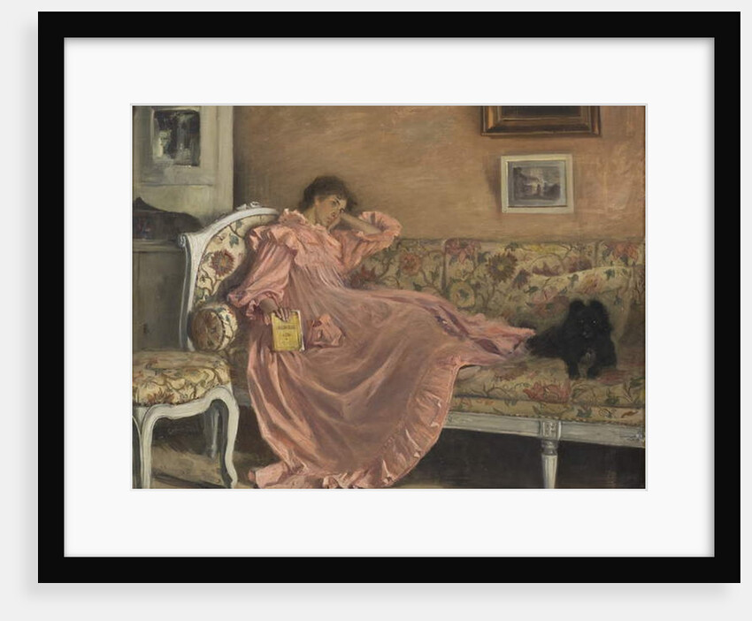 Carola Sitting on the Sofa, 1899 by Gustaf Olaf Cederstrom