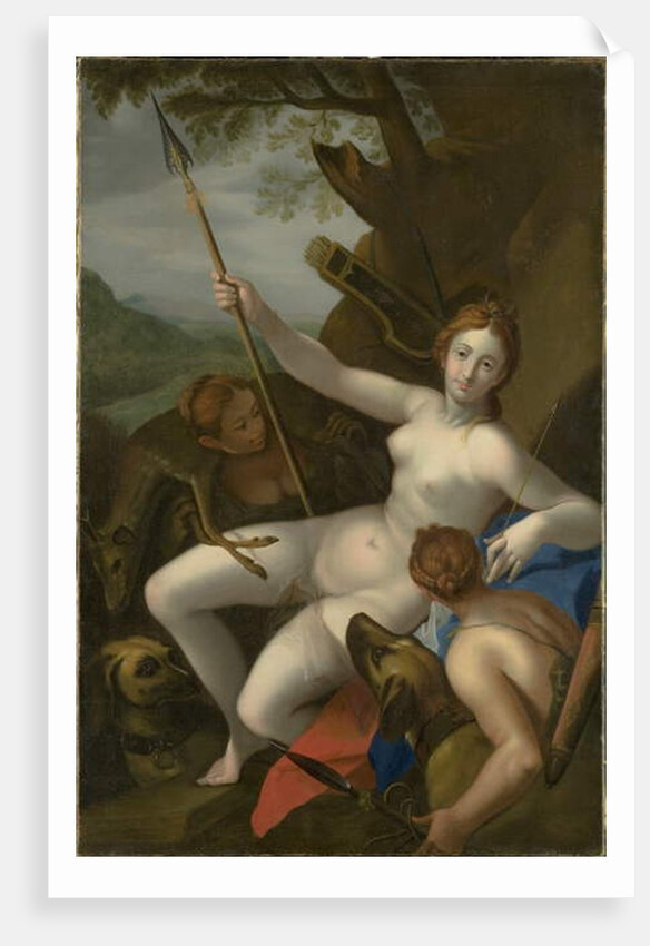 Diana with Nymphs, Dogs and Game by Johann or Hans von (follower of) Aachen