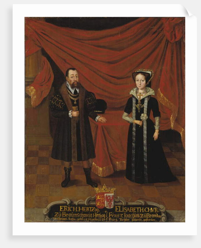 Duke Erik I of Brunswick-Calenberg and his second wife Elisabeth, Princess of Brandenburg, c.1530 by Anonymous