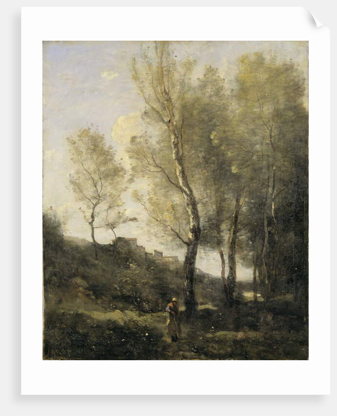 Landscape with Poplars by Jean Baptiste Camille Corot