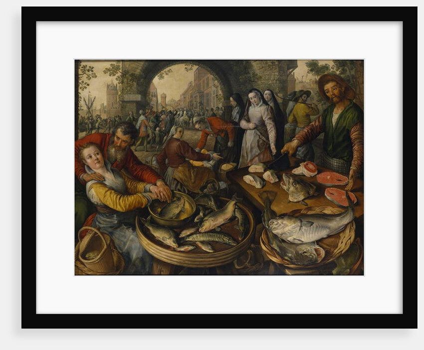 Fish Market with Ecce Homo, 1570 by Joachim Beuckelaer or Bueckelaer