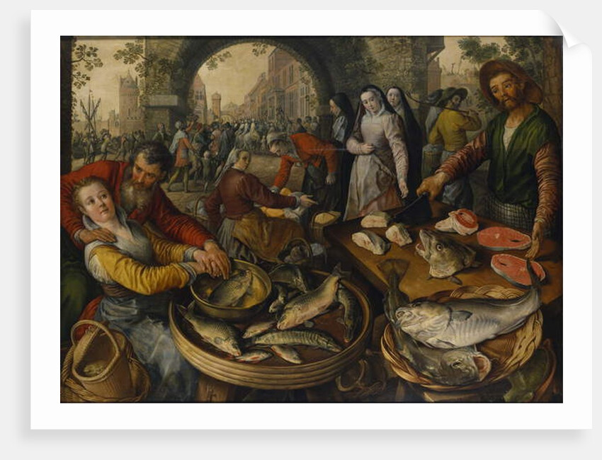 Fish Market with Ecce Homo, 1570 by Joachim Beuckelaer or Bueckelaer