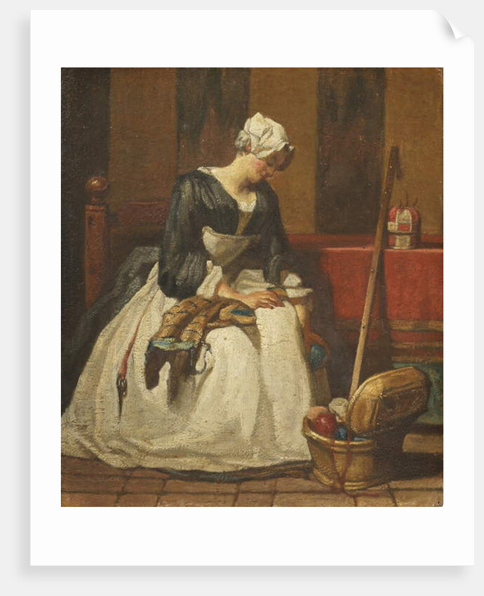 The Embroiderer by Jean-Baptiste Simeon Chardin