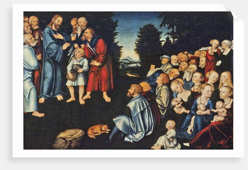 The miracle of the five loaves and two fish by Lucas the Elder Cranach