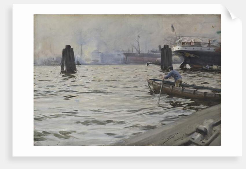 Port of Hamburg, 1891 by Anders Leonard Zorn