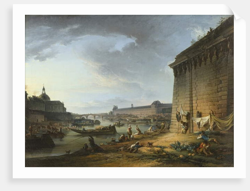 View of Paris from the Embankment beneath the Pont Neuf, 1766-68 by Elias Martin
