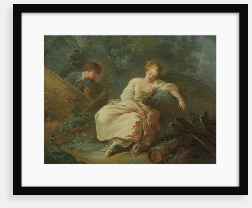 Young Couple in a Landscape by Jean-Baptiste Huet