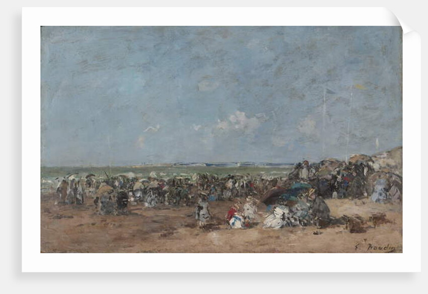 Beach Scene in Trouville, c.1870-74 by Eugene Louis Boudin