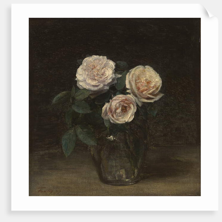 Still Life with Roses, 1877 by Ignace Henri Jean Fantin-Latour