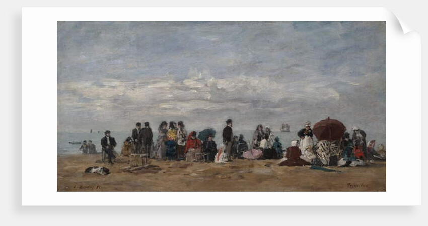 The Beach at Trouville, 1871 by Eugene Louis Boudin