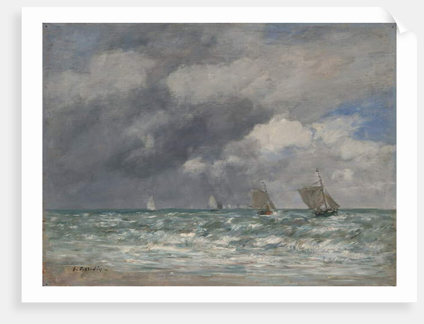 Sailboats near Trouville, c.1885-90 by Eugene Louis Boudin