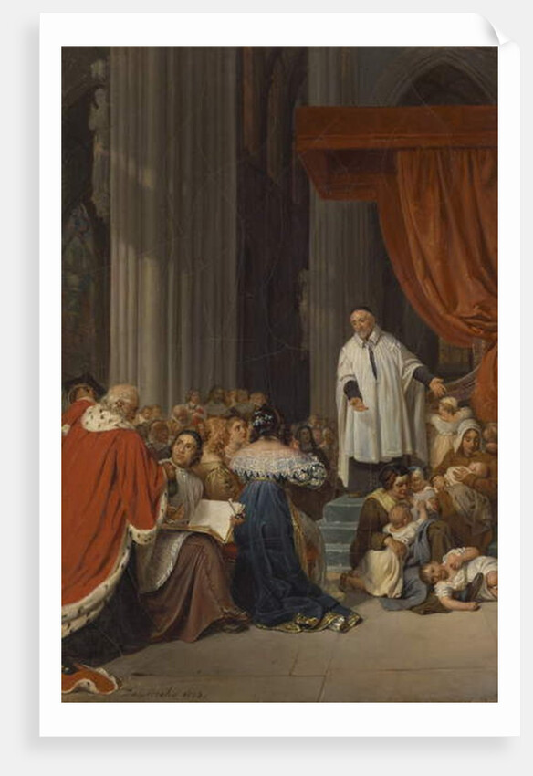 Saint Vincent de Paul Preaching to the Court of Louis XIII on Behalf of the Abandoned Children, 1823 by Hippolyte Delaroche