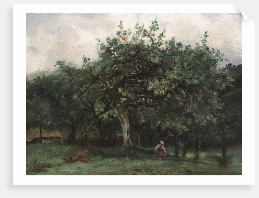 Landscape with Little Girl by Jean Baptiste-Antoine Guillemet