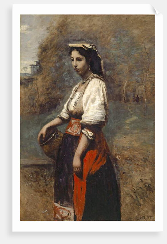 Italian Woman at the Well, 1865-70 by Jean Baptiste Camille Corot