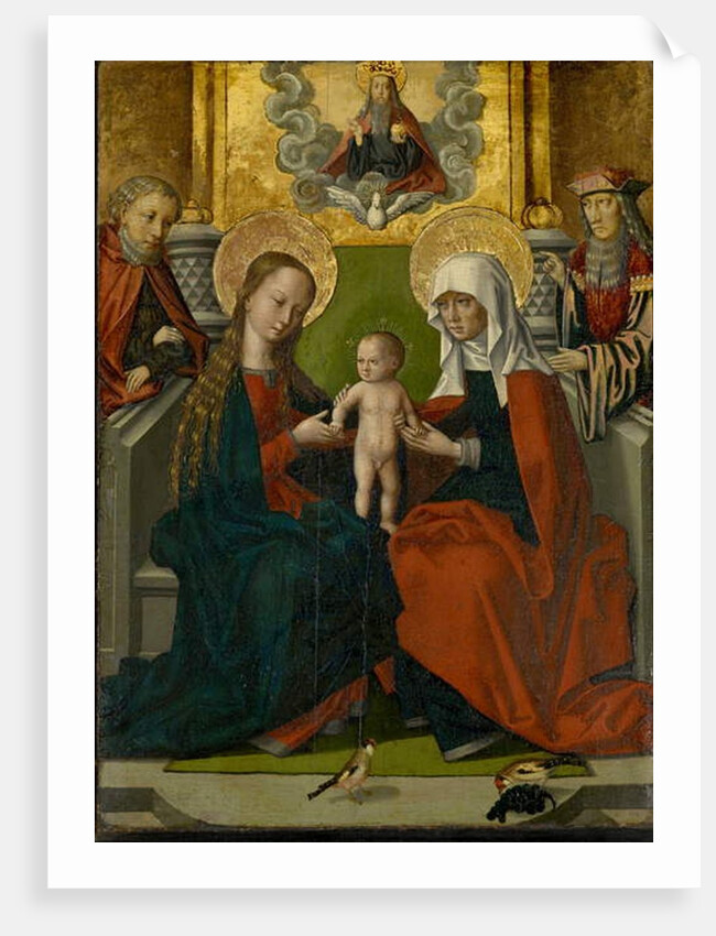 Saint Anne with the Virgin and Child, Joseph, Joachim, God the Father and the Holy Ghost by Hans (and workshop) Holbein the Elder