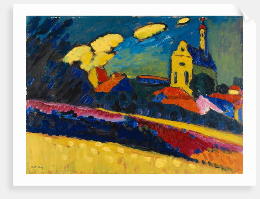 Study for Murnau, Landscape with Church, 1909 by Wassily Kandinsky