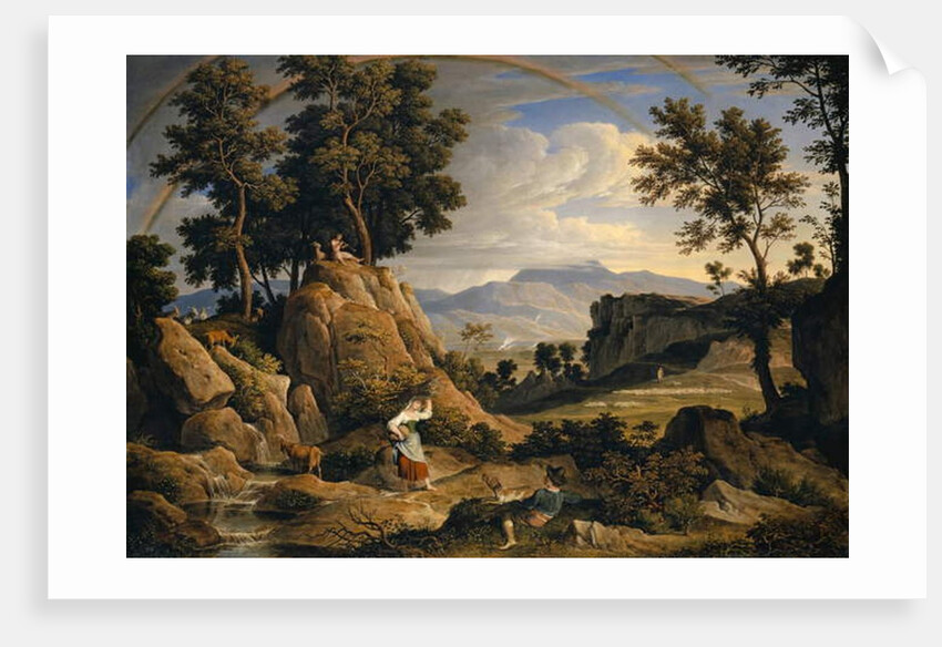 Landscape near Olevano with Rainbow, 1823-24 by Joseph Anton Koch