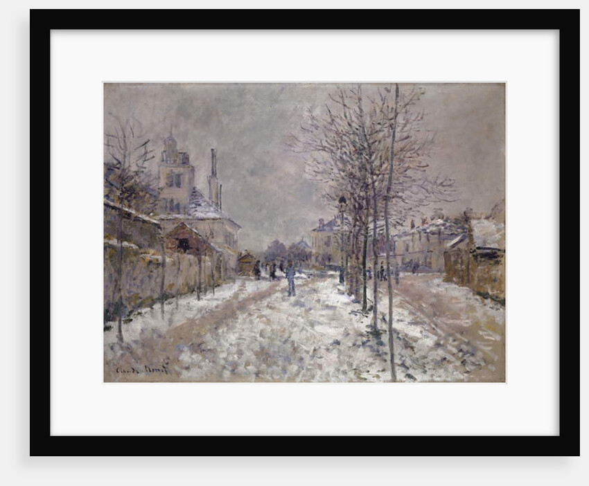 The Snow-Covered Boulevard de Pontoise in Argenteuil, 1875 by Claude Monet