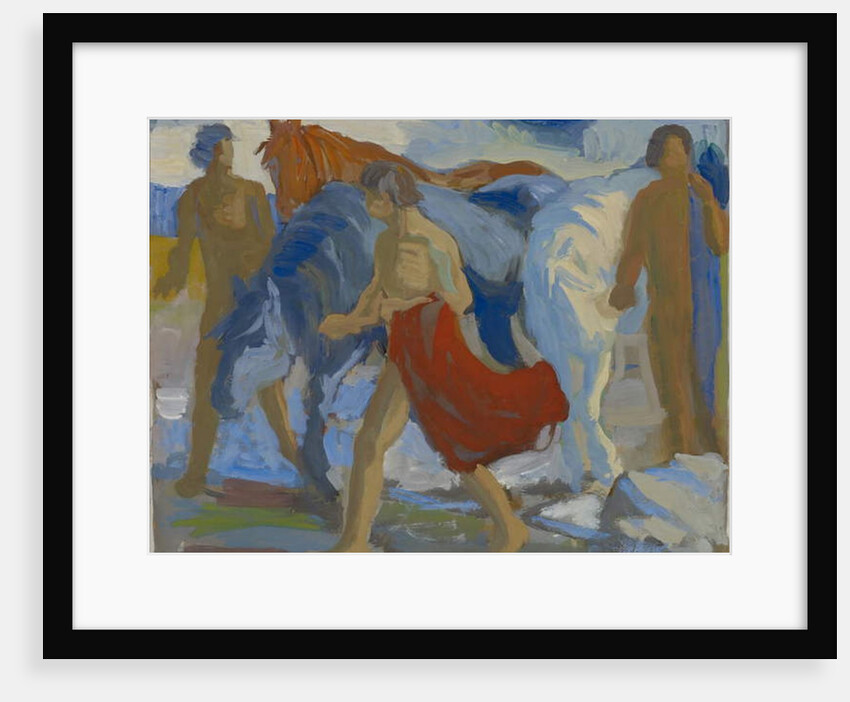Young Men with Horses, c.1913-15 by Paul Altherr