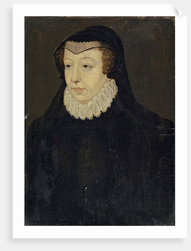 Catherine of Medici, Queen of France, as Widow by Francois Clouet