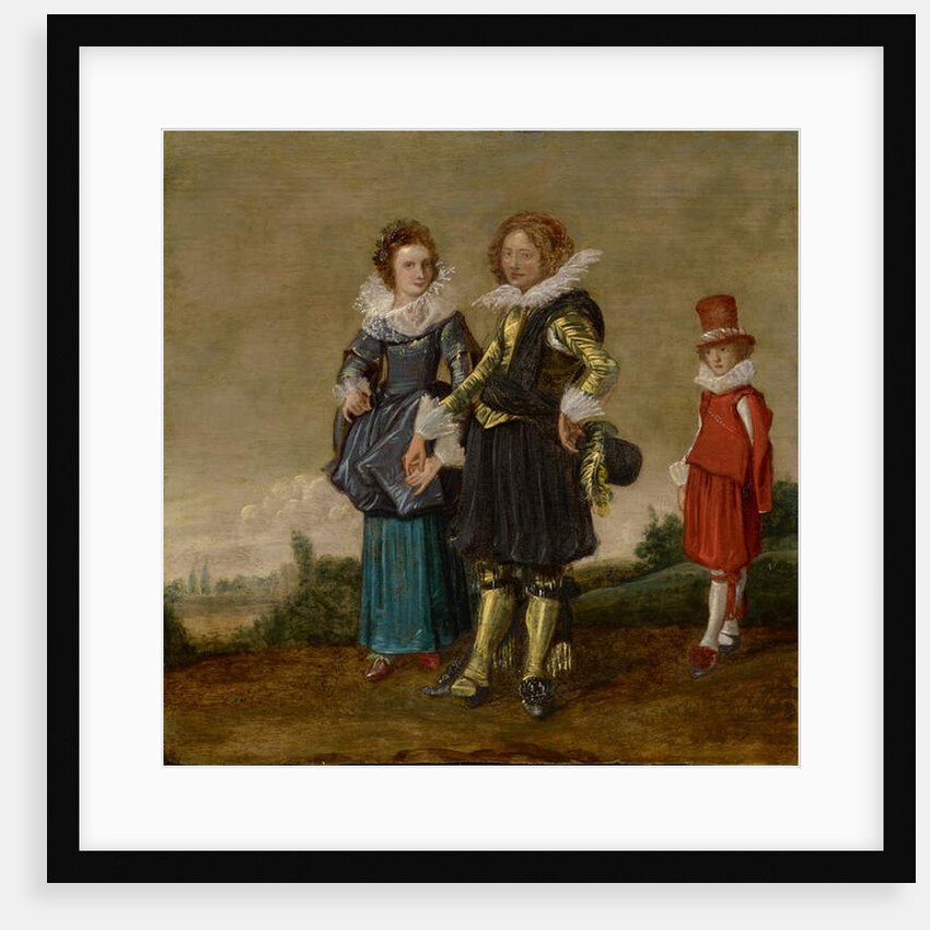 Young Couple Walking with a Page by Dirck Hals