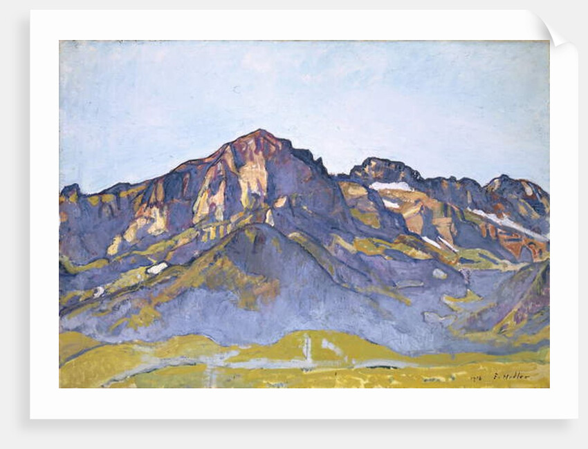 The Dents Blanches at Champéry in the Morning Sun, 1916 by Ferdinand Hodler