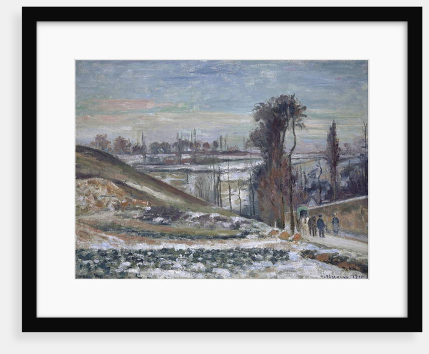 Snowy Landscape near l'Hermitage, 1875 by Camille Pissarro