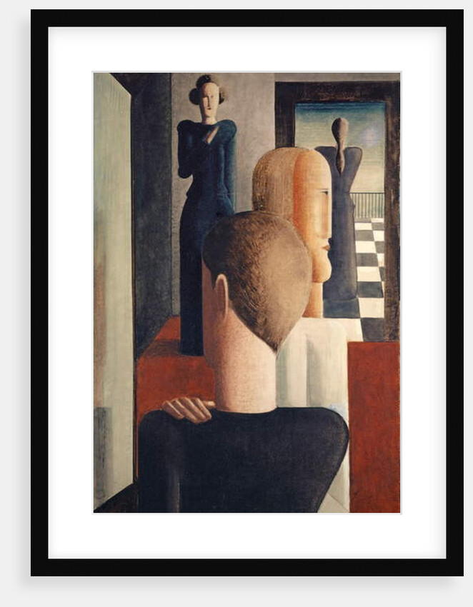 Interior with Five Figures, Roman, 1925 by Oskar Schlemmer