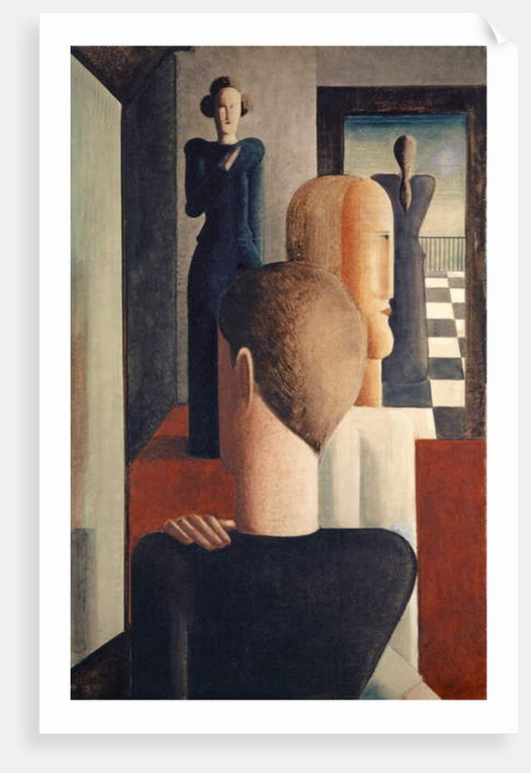 Interior with Five Figures, Roman, 1925 by Oskar Schlemmer