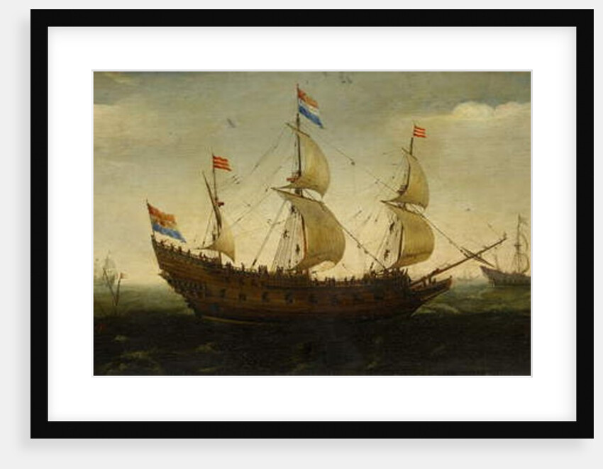 Dutch Three-Masted and Other Ships Offshore by Hendrick Cornelisz Vroom