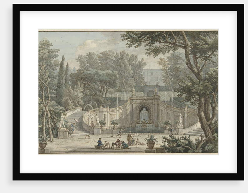 View of the Garden of Villa d’Este in Tivoli, c.1725 by Isaac de Moucheron