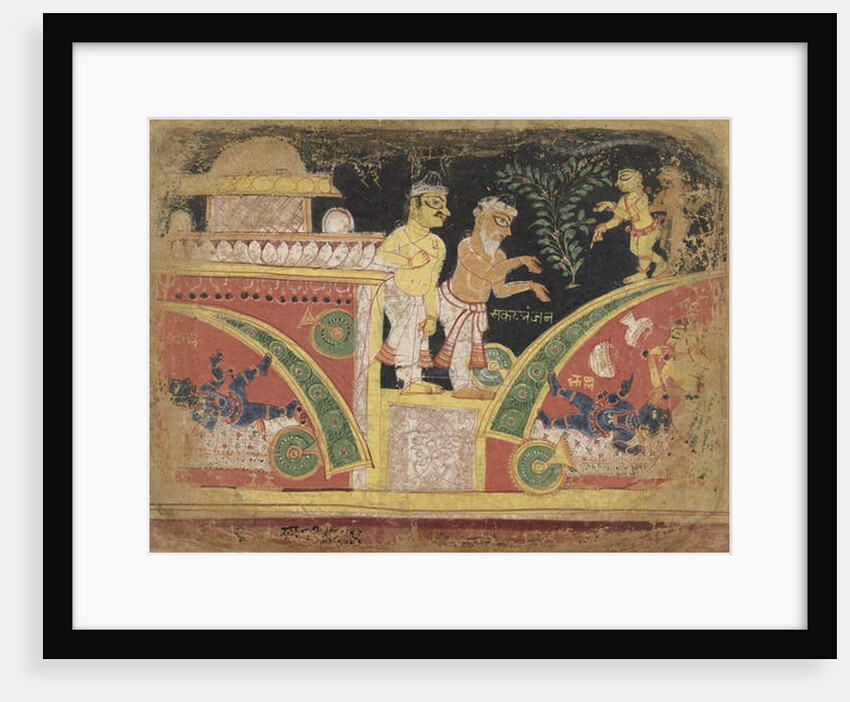 Krishna Overturning the Cart, anonymous, c. 1520-30 by Anonymous Anonymous