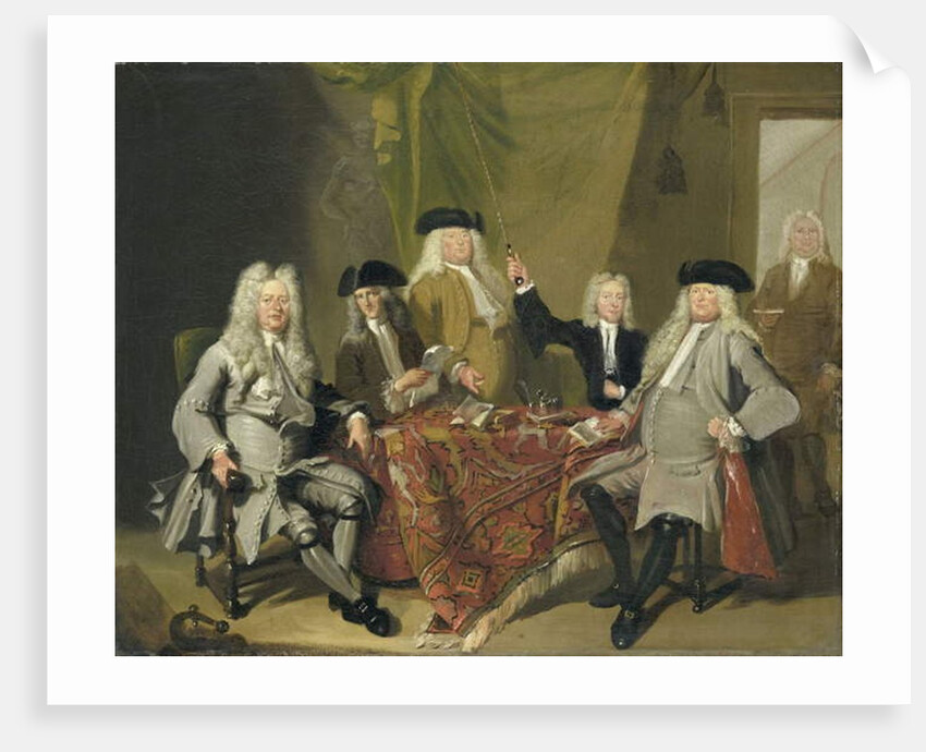 Inspectors of the Collegium Medicum in Amsterdam, 1724 by Cornelis Troost