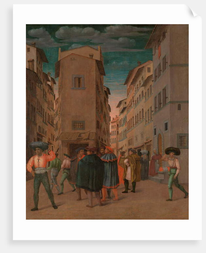 Florentine Street Scene with Twelve Figures, 1540-60 by Italian School