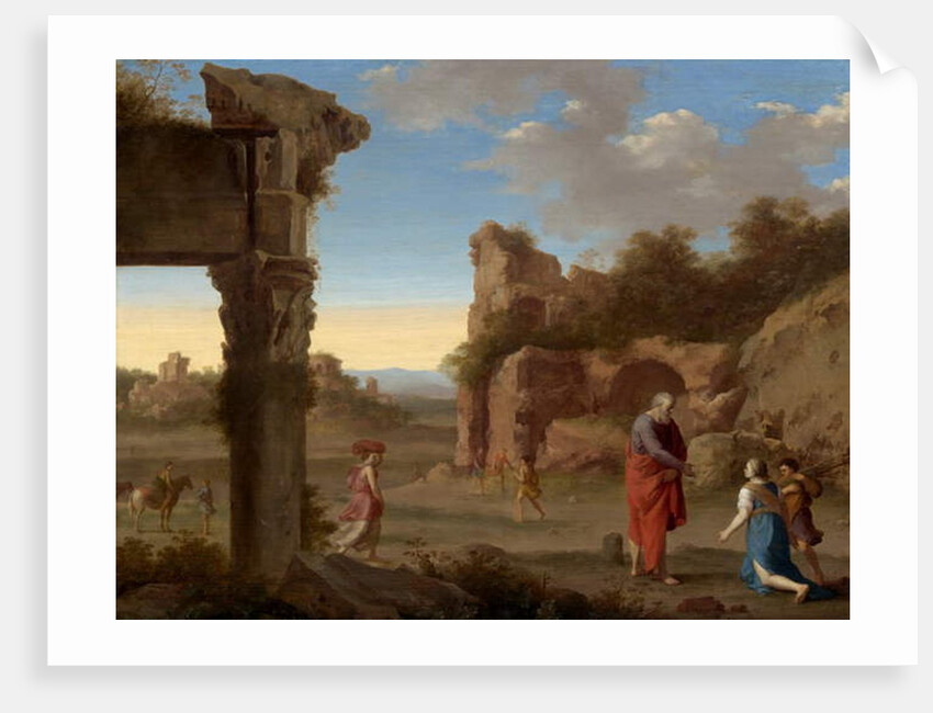 The Prophet Elijah and the Widow of Zarephath, c.1630 by Cornelis van Poelenburgh or Poelenburch