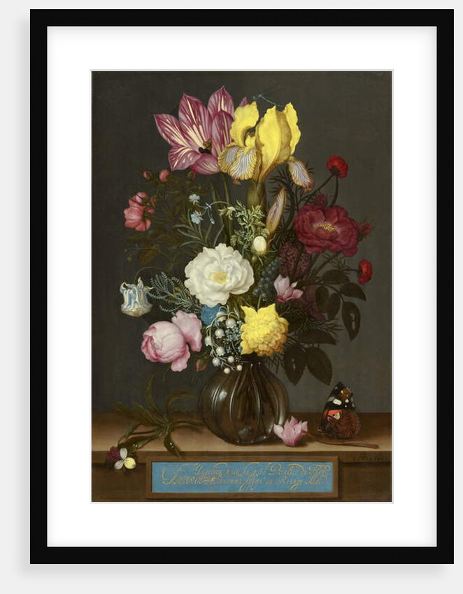 Bouquet of Flowers in a Glass Vase, 1621 by Ambrosius the Elder Bosschaert