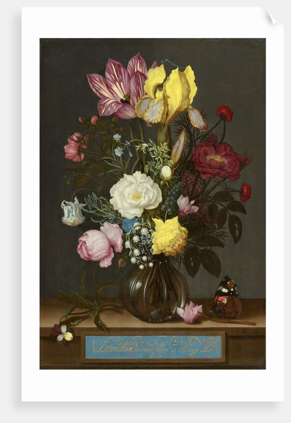 Bouquet of Flowers in a Glass Vase, 1621 by Ambrosius the Elder Bosschaert