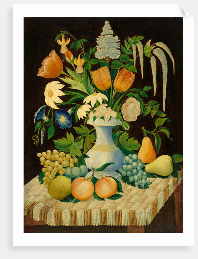 Flowers and fruit, c.1870 by American School