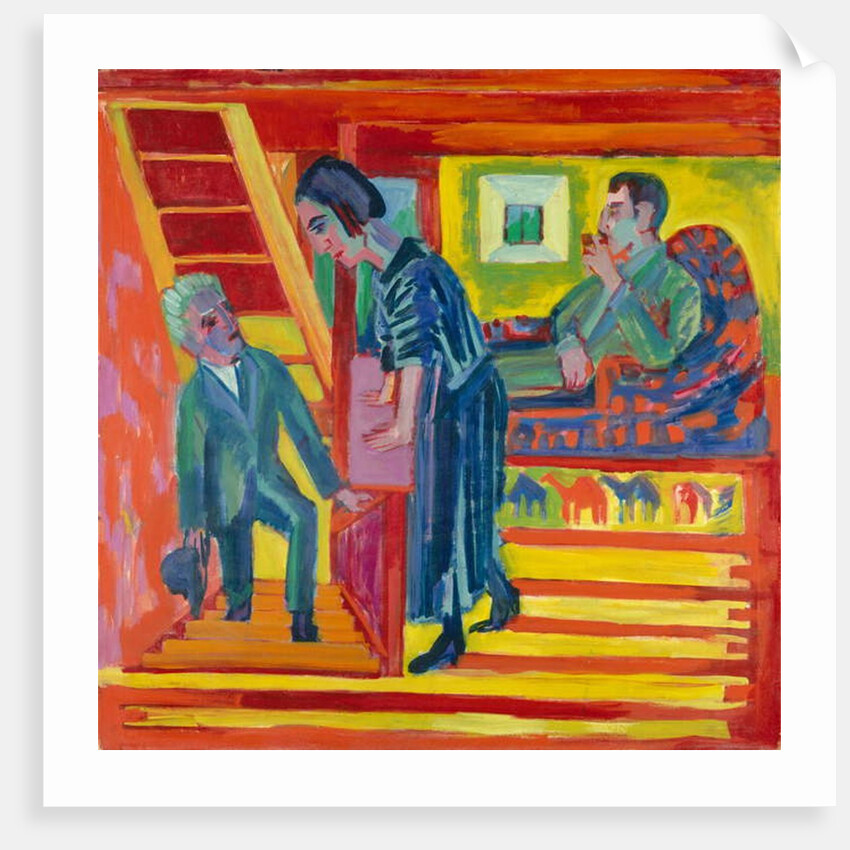 The Visit - Couple and Newcomer, 1922 by Ernst Ludwig Kirchner