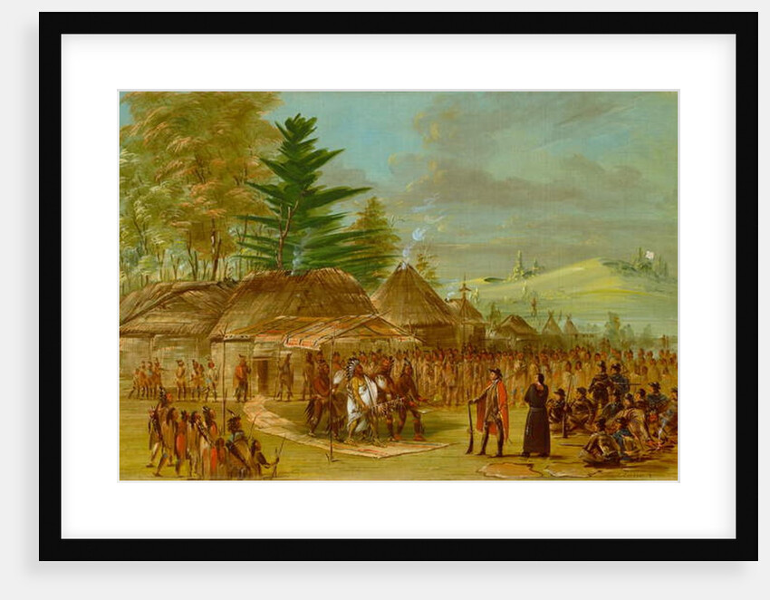 Chief of the Taensa Indians Receiving La Salle, 1847/8 by George Catlin