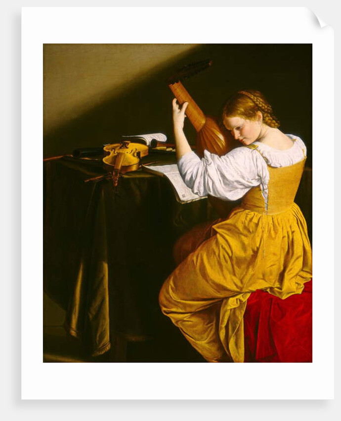 The Lute Player, c.1612-20 by Orazio Gentileschi