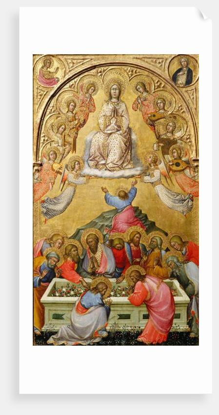 The Assumption of the Virgin with Busts of the Archangel Gabriel and the Virgin of the Annunciation, c.1400-5 by Paolo di Giovanni Fei