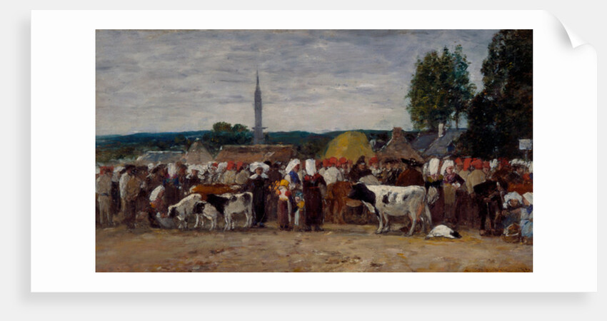 Fair in Brittany, 1874 by Eugene Louis Boudin