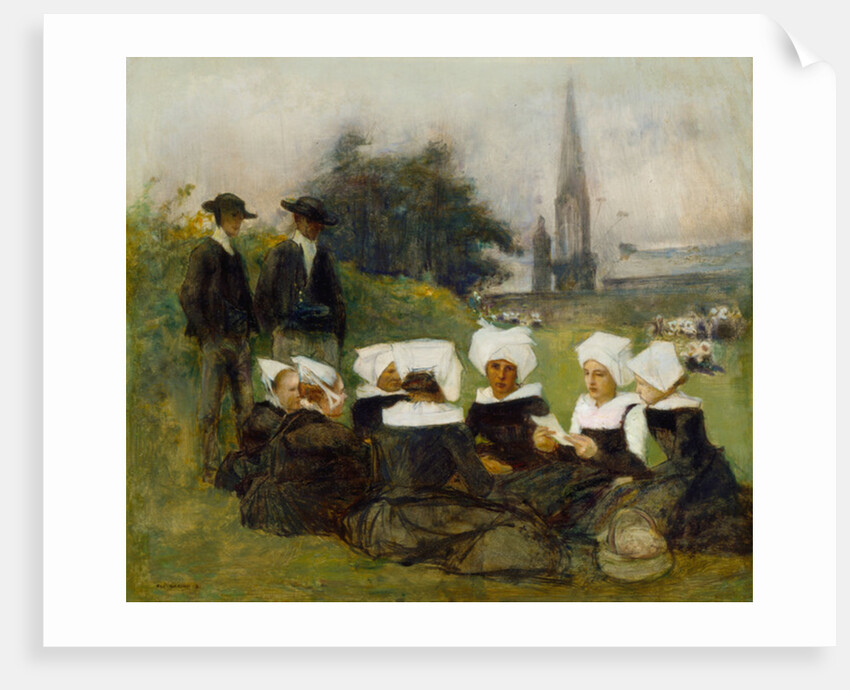 Study for Breton Women at a Pardon, c.1887 by Pascal Adolphe Jean Dagnan-Bouveret