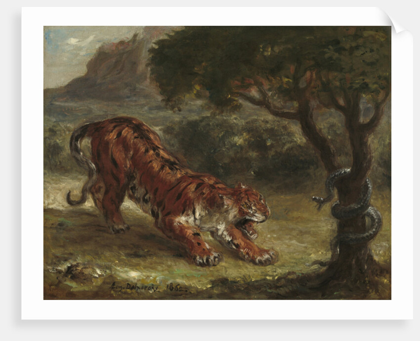 Tiger and Snake, 1862 by Ferdinand Victor Eugene Delacroix
